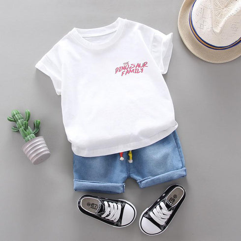 Boys short sleeve suit summer two-piece set